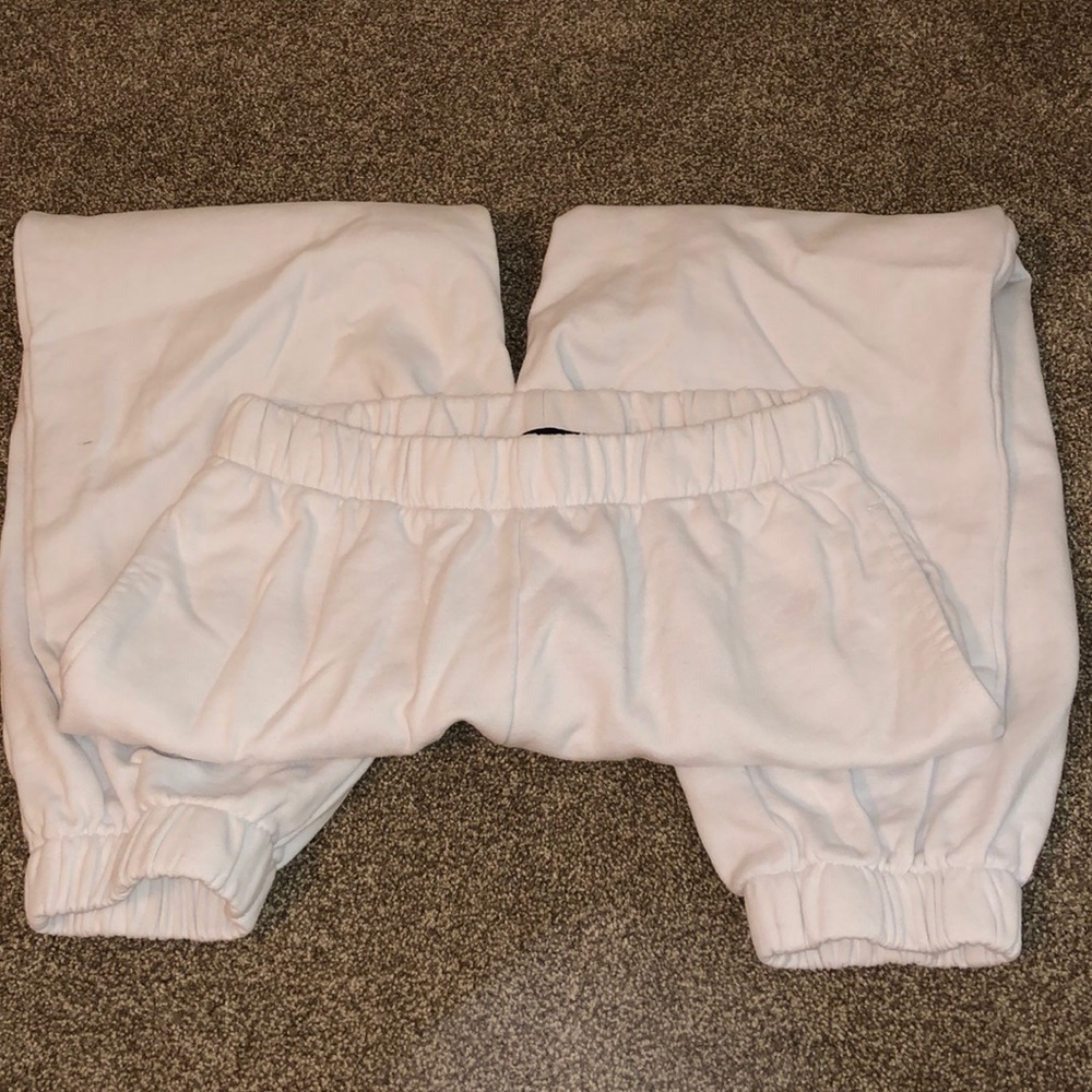 White brandy melville sweatpants